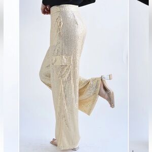 Sparkly sequined cargo pants size S